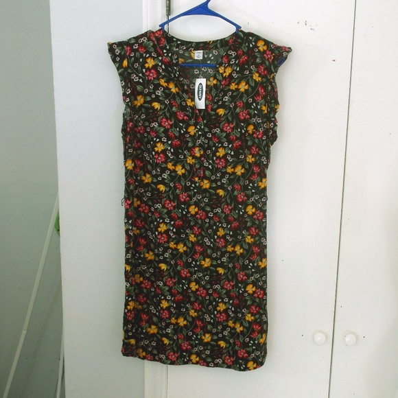 Old Navy Dresses & Skirts - NWT Old Navy Pink Yellow Floral Mini Dress XS Summer Wear